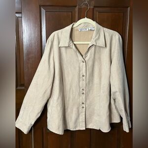Beautiful plus size 2X women’s suede like western style shirt